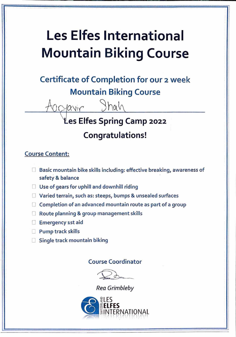 Les Elfes International Mountain Biking Course 2022