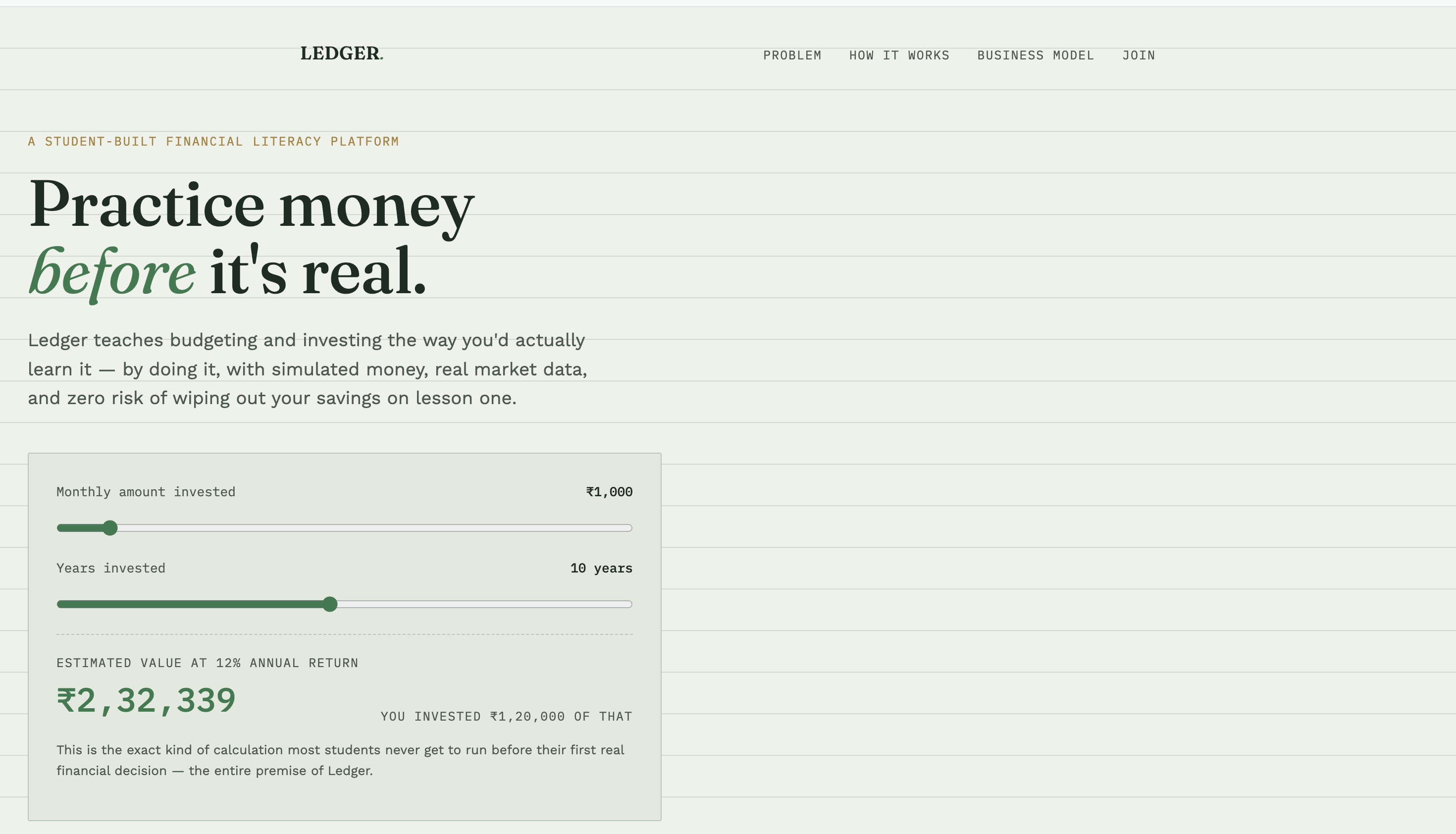 Ledger — Financial Literacy Platform